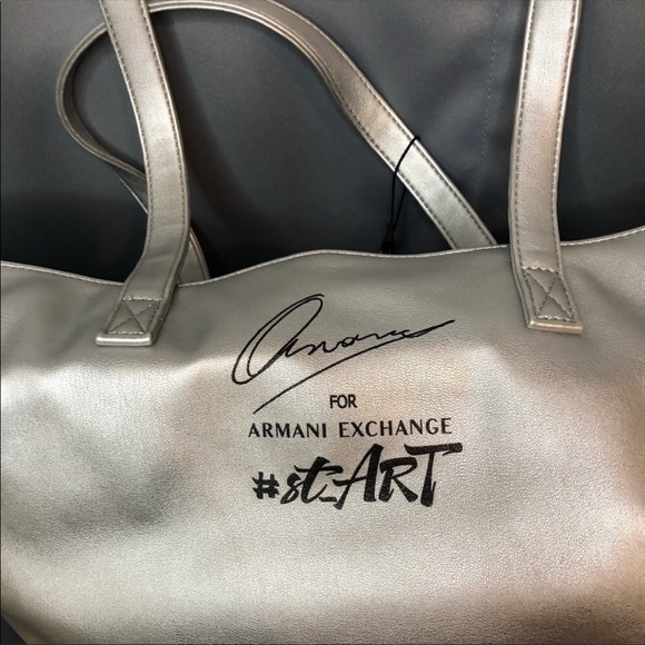 NWT Armani Exchange Street art Tote Bag - Picture 3 of 4